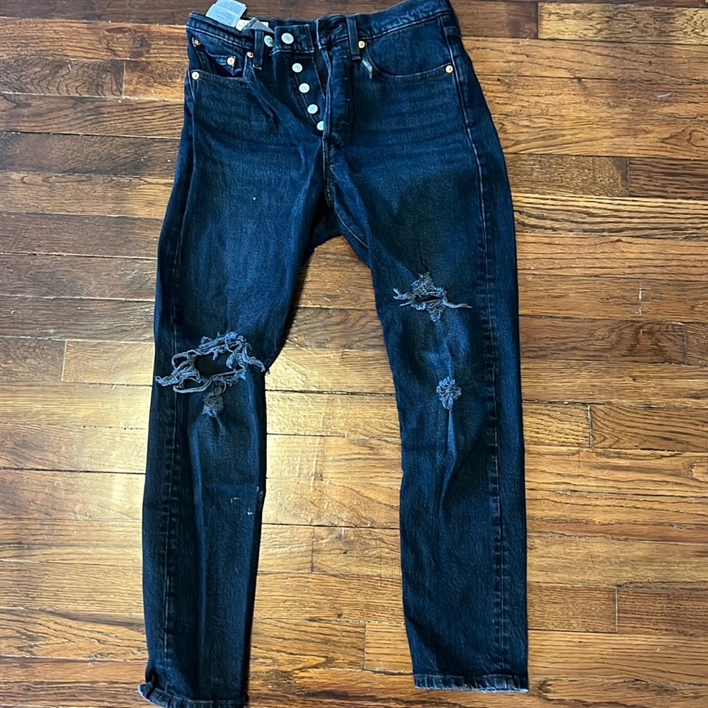 Levi, ankle jeans, W 26 L 28, black jeans
